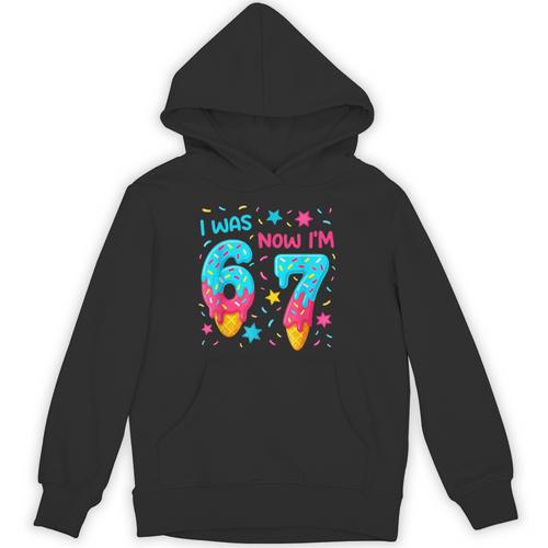 I Was 6 Now I'm 7 67 Birthday Baseball Drip 7 Year Old Unisex Hoodie - Sportilla