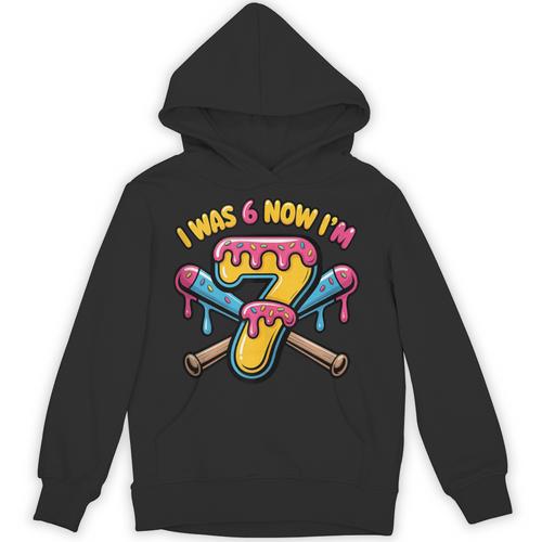 I Was 6 Now I'm 7 Dripping Ice Cream Baseball 67 Drip Unisex Hoodie - Sportilla