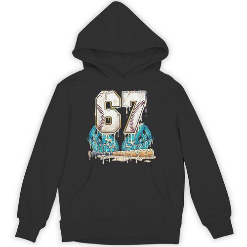 67 Baseball Drip Boys Youth Kids 6-7 Ice Cream Dripping 6 7 Unisex Hoodie - Sportilla