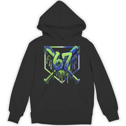 67 Baseball Drip Effect Urban Tee Style 6-7 Meme Graphic Unisex Hoodie - Sportilla