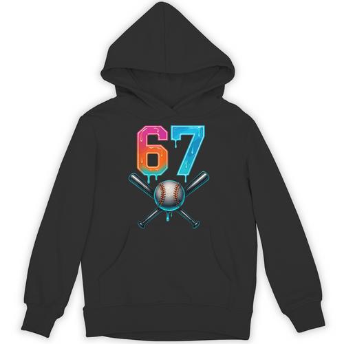 67 Baseball Meme Cool Drip Number 67 Player Or 67th Birthday Unisex Hoodie - Sportilla