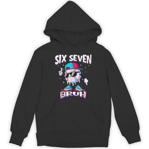 67 Meme Six Seven Bruh Baseball Ice Cream Drip Unisex Hoodie - Sportilla