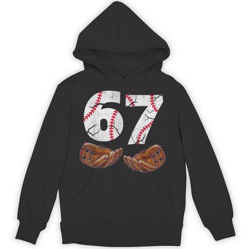 67 Trend Baseball Six Seven Number For Boys Men Unisex Hoodie - Sportilla