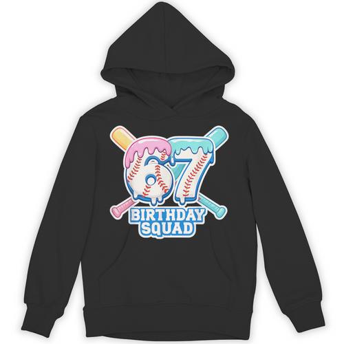 67th Birthday Squad Baseball Ice Cream Drip Birthday Squad Unisex Hoodie - Sportilla
