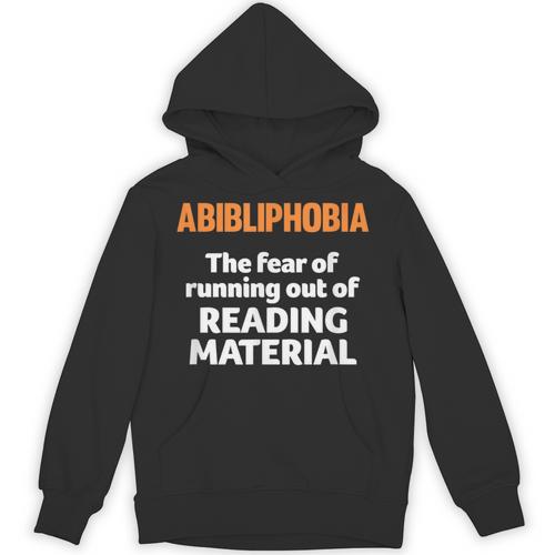 Abibliophobia Reading Bookworm Teacher Librarian Book Reader Unisex Hoodie - Bookorys DE