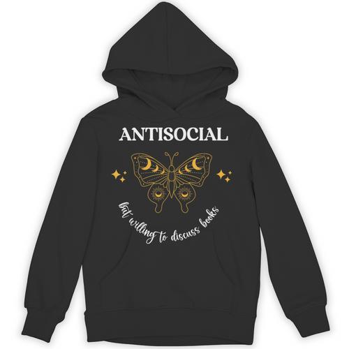 Antisocial Book Club Introvert Booklovers For Readers Unisex Hoodie - Bookorys CA