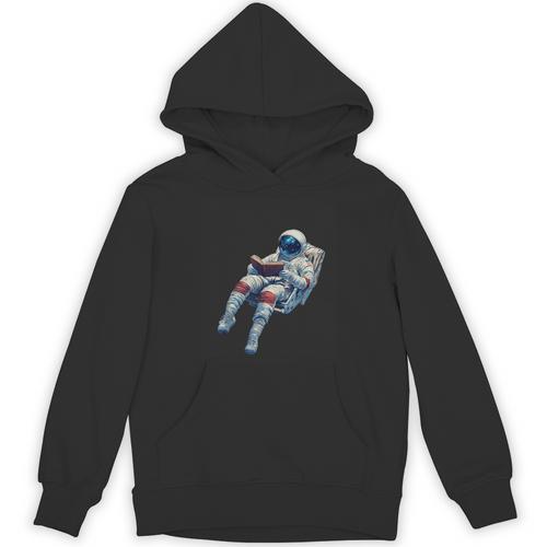 Astronaut Reading Book Sci-Fi Enthusiast Unisex Hoodie - Bookorys