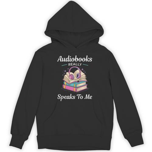 Audiobooks Listener Fun Tee Audio Book And Book Nerd Unisex Hoodie - Bookorys
