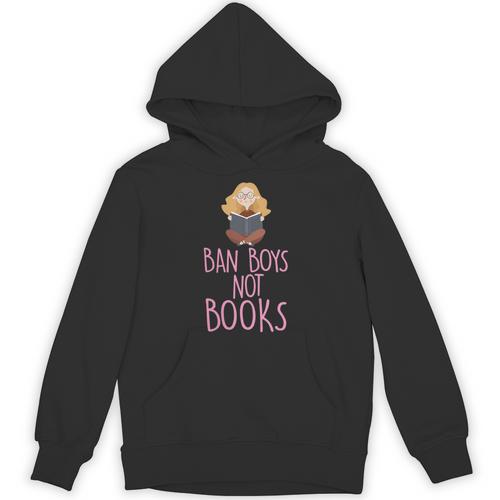 Ban Boys Not Books Cute Feminist Literacy Advocate Unisex Hoodie - Bookorys CA