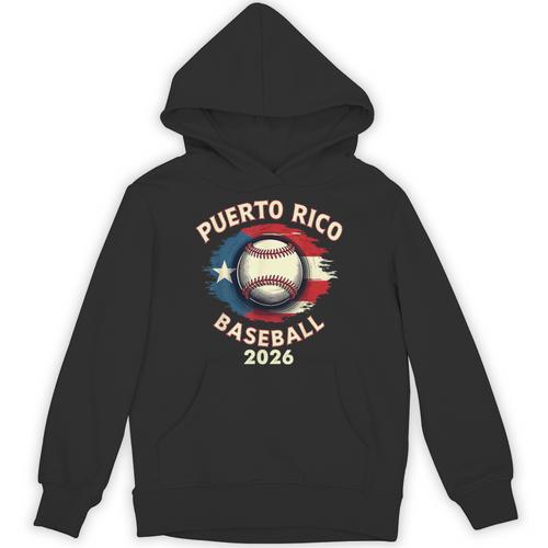 Baseball 2026 Puerto Rico Island Pride Sports Theme Unisex Hoodie - Sportilla