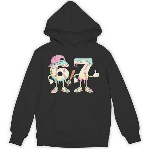 Baseball 67 Dripping Six Seven Drip Meme Ice Cream Boy Unisex Hoodie - Sportilla