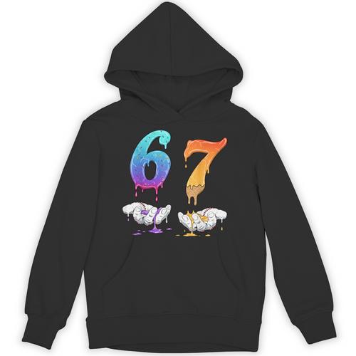 Baseball 67 Ice Cream Drip Six Seven Boys Meme Unisex Hoodie - Sportilla