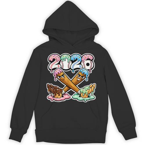 Baseball Bat 2026 Hands Drip Boys Ice Cream Dripping Youth Unisex Hoodie - Sportilla