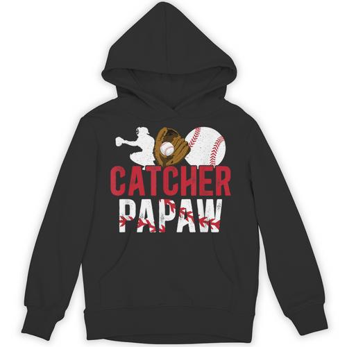 Baseball Catcher Papaw Proud Papaw Of A Baseball Catcher Unisex Hoodie - Sportilla