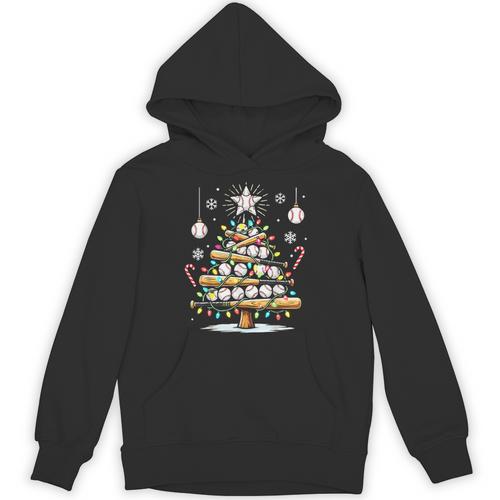 Baseball Christmas Tree Lights Unisex Hoodie - Sportilla