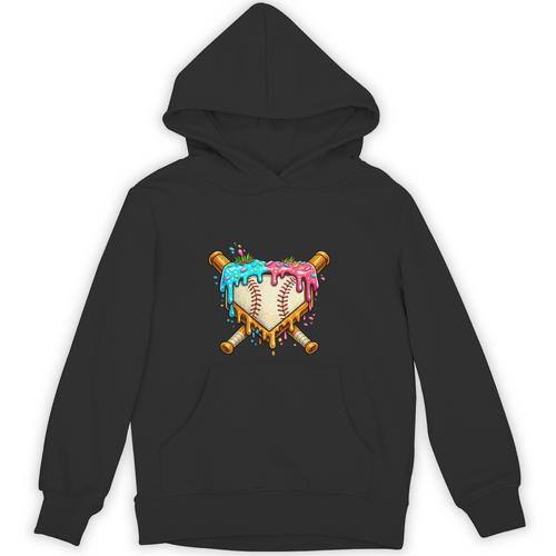 Baseball Drip For Boys Ice Cream Dripping Baseball Sport Unisex Hoodie - Sportilla