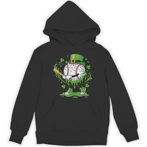 Baseball Drip For Boys Ice Cream Drip Youth St Patricks Day Unisex Hoodie - Sportilla