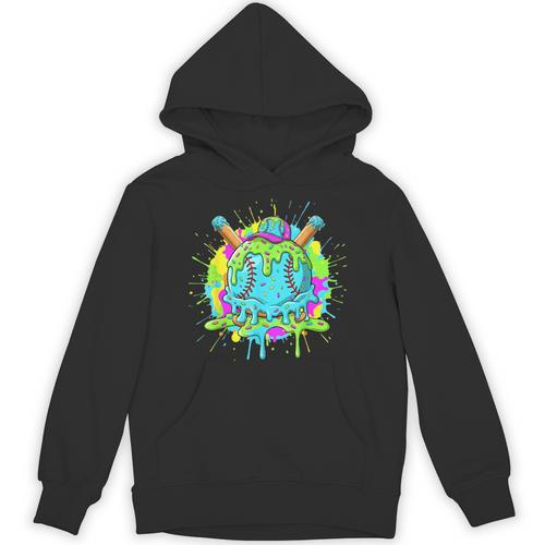 Baseball Drip For Boys Ice Cream Drip Youth Boys Baseball Unisex Hoodie - Sportilla