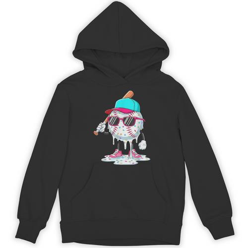 Baseball Drip Ice Cream Lifestyle Sprinkless Boy Kid Unisex Hoodie - Sportilla