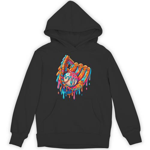 Baseball Drip Ice Cream Sprinkles Baseball Glove For Boys Unisex Hoodie - Sportilla