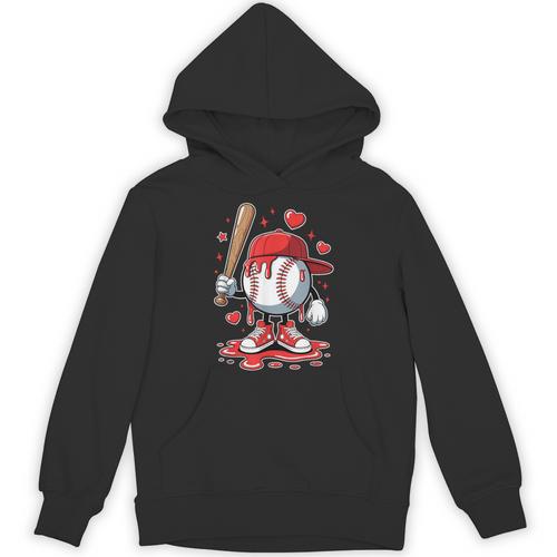 Baseball Drip Icecream Apparel Youth Boy Valentine Unisex Hoodie - Sportilla