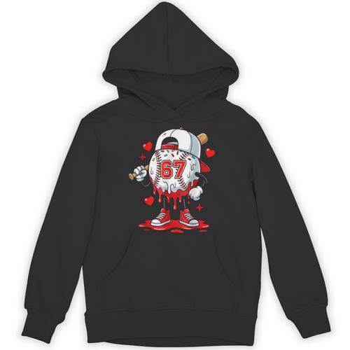 Baseball Drip Icecream Valentine 67 Meme Tees Men Youth Boys Unisex Hoodie - Sportilla