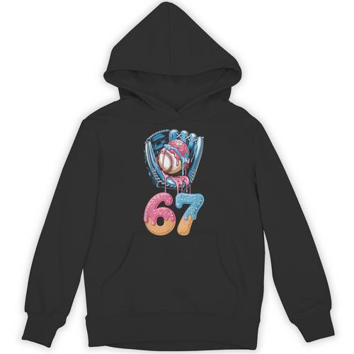 Baseball Drip Number 67 Player 67th Birthday Ice Cream 67 Unisex Hoodie - Sportilla