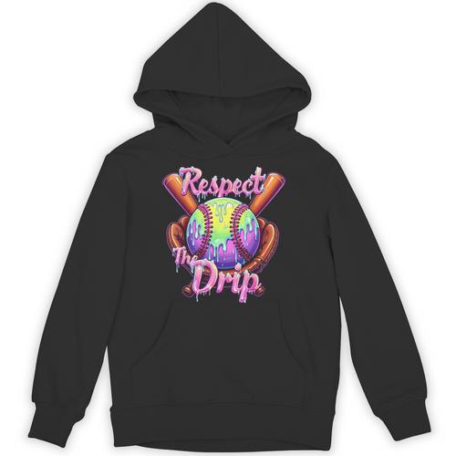 Baseball Drip Respect The Drip Purple Ice Cream Sprinkles Unisex Hoodie - Sportilla
