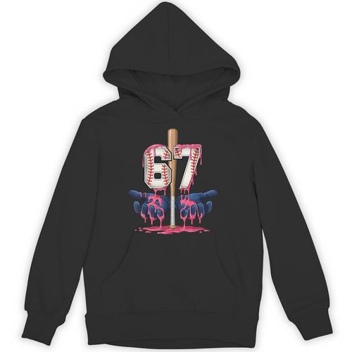 Baseball Drip Shirt Youth Baseball Glove Drip Ice Cream Unisex Hoodie - Sportilla