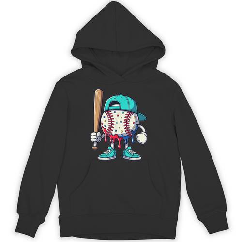 Baseball Drippy Style Apparel For Boys Youth Drip Baseball Unisex Hoodie - Sportilla