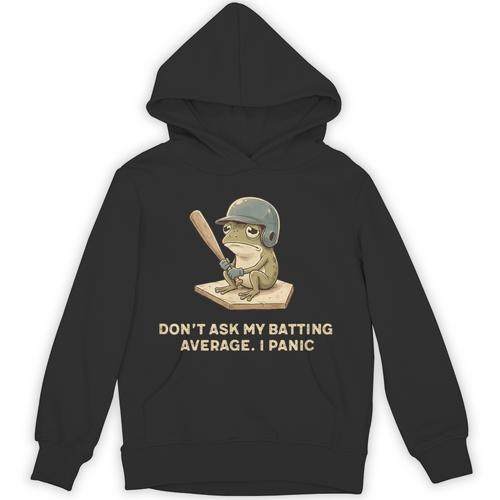 Baseball Frog Saying Batting Retro Artwork Unisex Hoodie - Sportilla