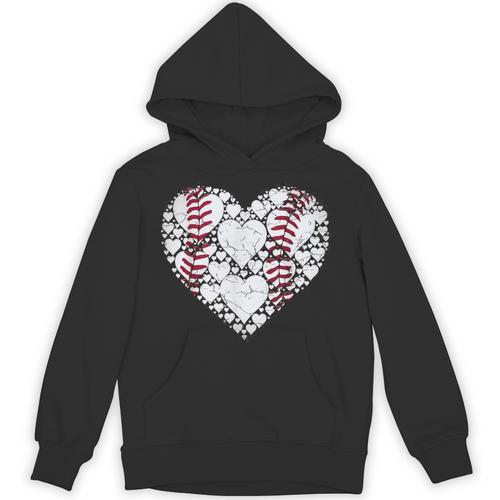 Baseball Heart Love Game Sports Fan Game Day Unisex Hoodie - Sportilla