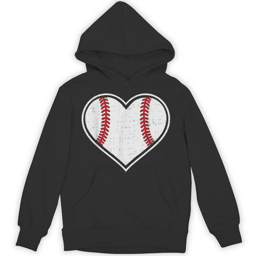 Baseball Heart Love Sport Valentines Day Men Women Boys Kids Unisex Hoodie - Sportilla
