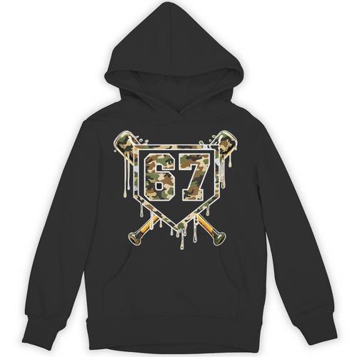 Baseball Ice Cream Drip 67 Camo Six Seven Meme Unisex Hoodie - Sportilla