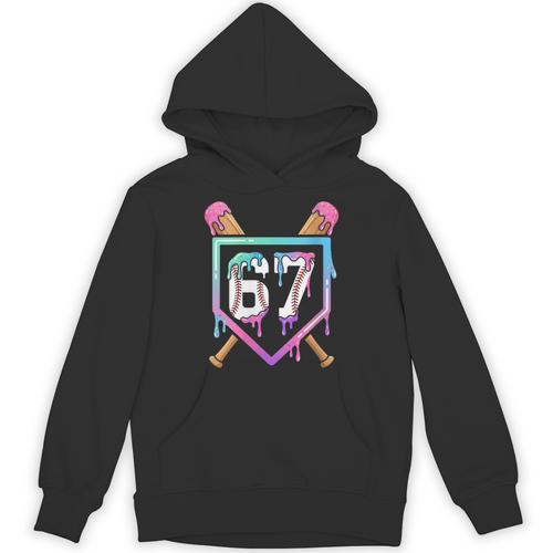 Baseball Ice Cream Drip 67 Player Dabbing Six Seven Boys Unisex Hoodie - Sportilla