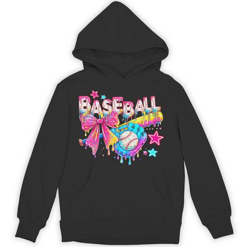Baseball Ice Cream Drip Coquette Women Girls Mom Mama Unisex Hoodie - Sportilla