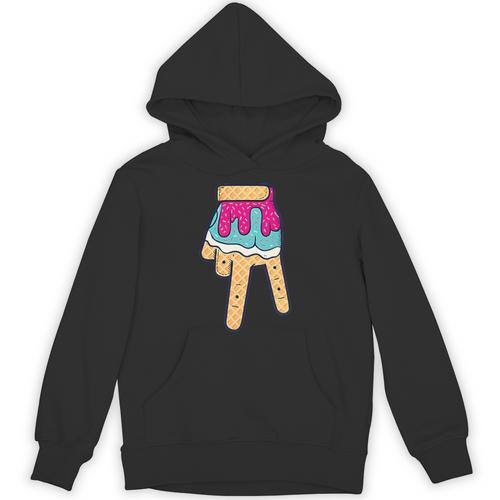 Baseball Ice Cream Drip Home Plate Glove Respect Drip 2 Side Unisex Hoodie - Sportilla