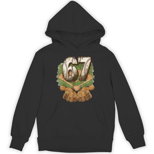Baseball Ice Cream Drip Number 67 Playground Player 67th Unisex Hoodie - Sportilla