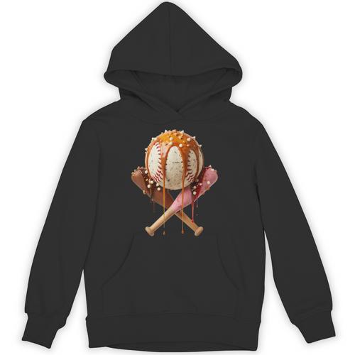 Baseball Ice Cream Drip Style Melting Ice Cream Youth Teen Unisex Hoodie - Sportilla