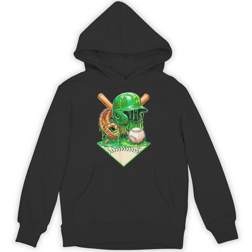 Baseball Life Style Ice Cream Drip Green Unisex Hoodie - Sportilla