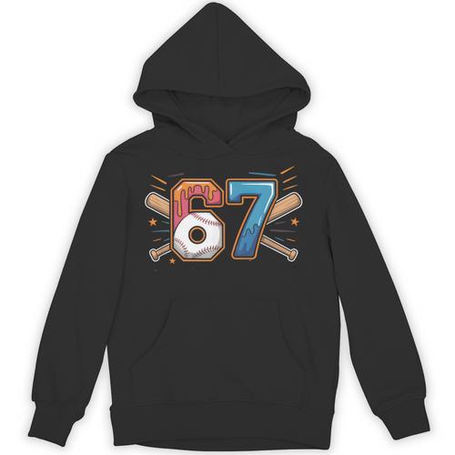 Baseball Lover Drip Number 67 Player 67th Birthday Meme Unisex Hoodie - Sportilla