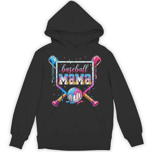 Baseball Mama Ice Cream Drip For Men Women Boy Kids Unisex Hoodie - Sportilla