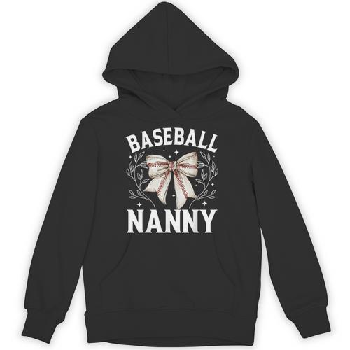 Baseball Nanny Baseball Coquette Bow Unisex Hoodie - Sportilla