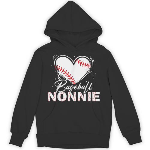 Baseball Nonnie Baseball Heart Unisex Hoodie - Sportilla