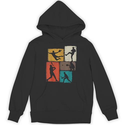 Baseball Player Collage Men Kids Coach Youth Boys Unisex Hoodie - Sportilla