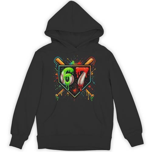 Baseball Six Seven 67 Meme Ice Cream Drip Xmas Women Men Unisex Hoodie - Sportilla