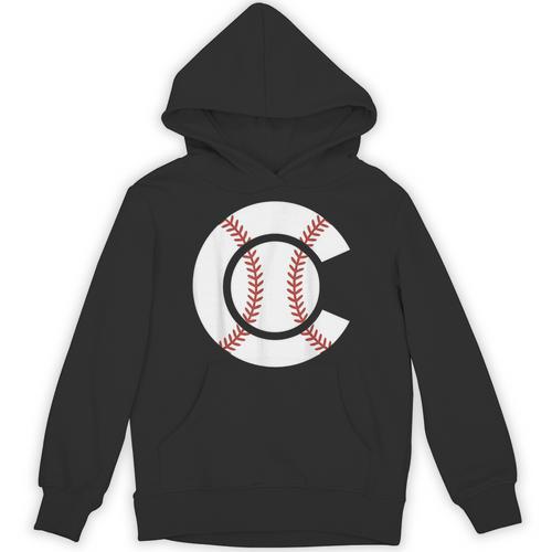 Baseball Sport Player Graphic Monogram Initial Letter C Unisex Hoodie - Sportilla
