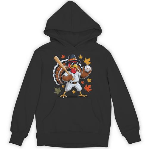Baseball Turkey 67 Meme Thanksgiving For Boys Toddlers Kid Unisex Hoodie - Sportilla