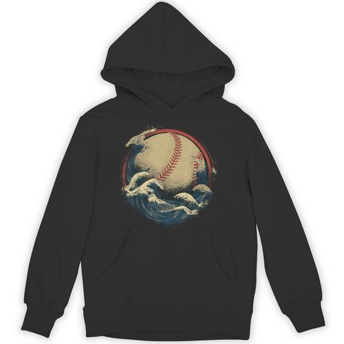 Baseball Waves Ocean Sports Baseball Fans Unisex Hoodie - Sportilla