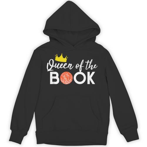 Basketball Scorebook Keeper Tshirt Scoring Queen Of The Book Unisex Hoodie - Bookorys CA